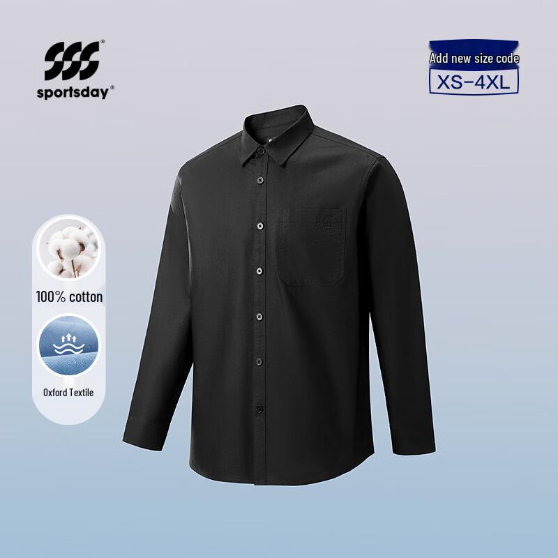 HLA Men s Long Sleeve Cotton Oxford Shirt M