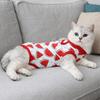 Fruit Printed Cat Recovery Clothing High Elasticity Breathable Cat Sterilization Suit Comfortable Soft Cat Jumpsuit Pet Care