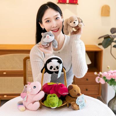 Cute Animal Treasure Doll In The Palm of The Hand Panda Crocodile Capybara Unicorn Doll Pinch Le Unzipped Toy