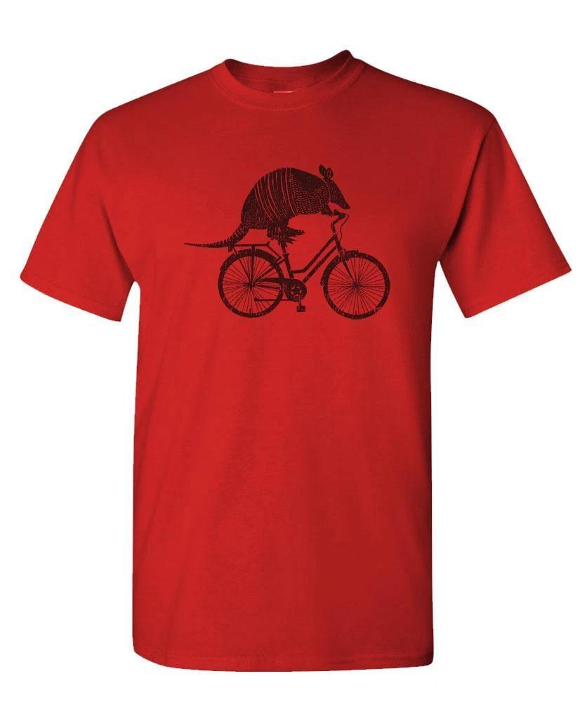 ARMADILLO ON A BICYCLE - Unisex Cotton T-Shirt Tee Shirt 4XL