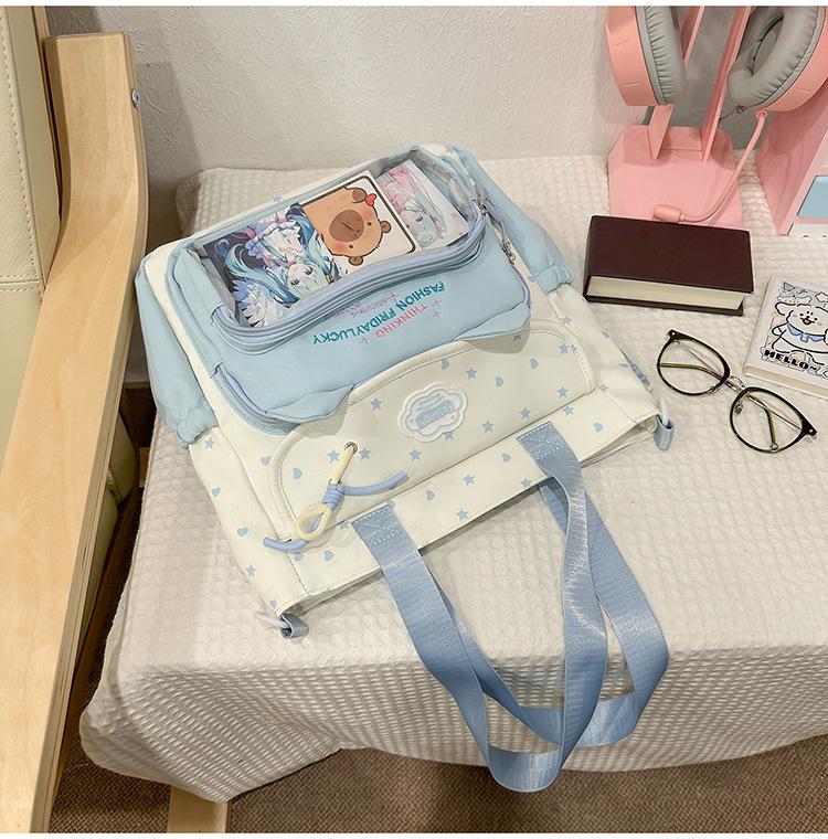Schoolbag Japanese Ins Cute College Style Make-up Bag Female High-value Primary and Secondary School Students Grades 1-1 Two-piece Backpack