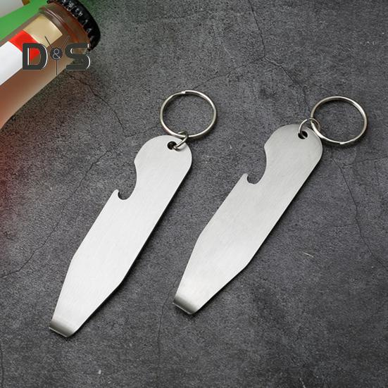 Portachiavi Apribottiglie In Alluminio - Set Da 2 Pezzi - Design Semplice E Robusto - Regalo Idea Compleanno - Anello In Acciaio