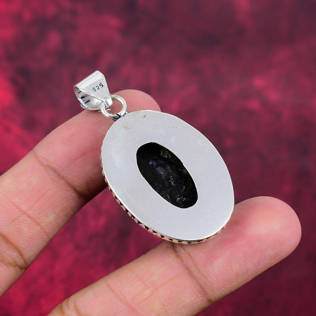 Charoit Handgefertigter Edelstein Anhänger, 925 Sterling Silber Anhänger Antiker Schmuck, Für Verlobungsgeschenk