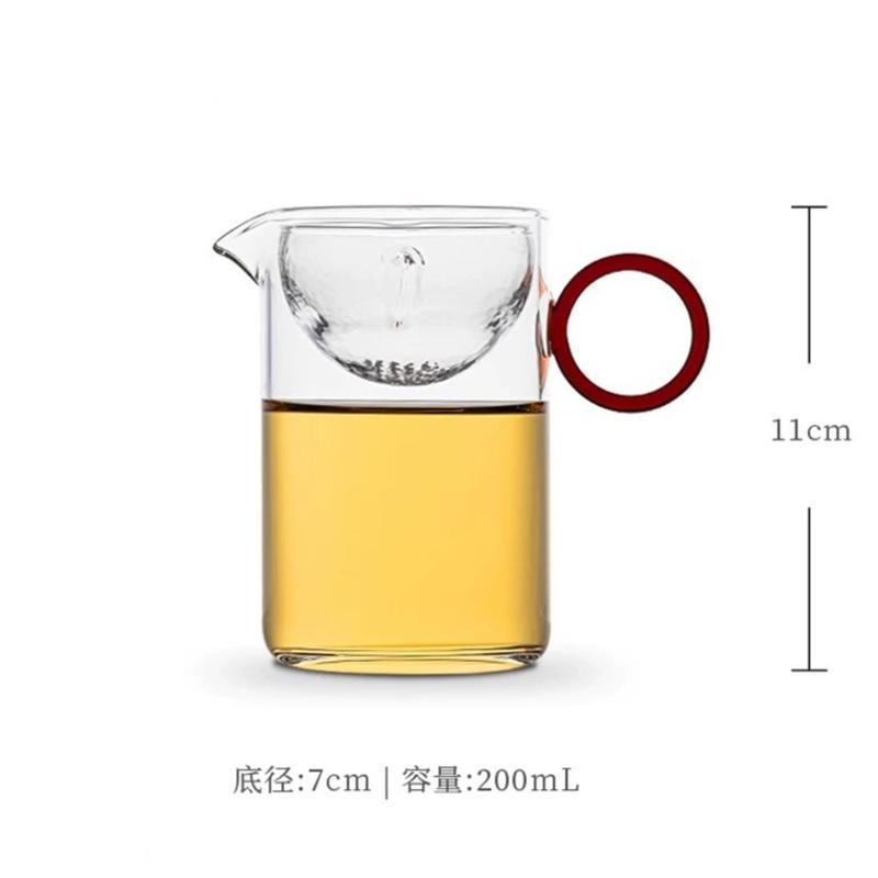 200ml Brewing Citrus Tea Glass Teapot 360 Rotation Filtration Tea Maker Chahai Tea Pitcher Kung Fu Tea Set