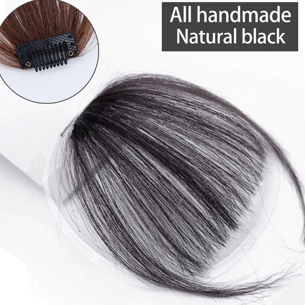 Side Bangs Hair Styling for Women Hair Extension Synthetic Air Bangs False Hair Fringe Hairpieces