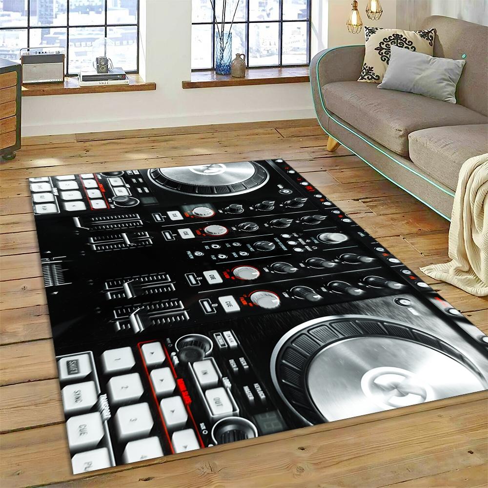 Vinyl Record Music DJ Screen tape Rug Carpet for Living Room Bedroom Home Decor,Floor Mat Non-slip Decoration for Sofa Doormat