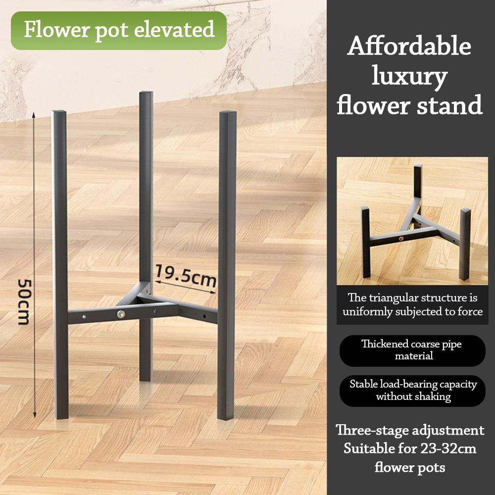 Floor-standing Flowerpot Bracket Metal Planter Shelf Stable Potted Holder Garden Display