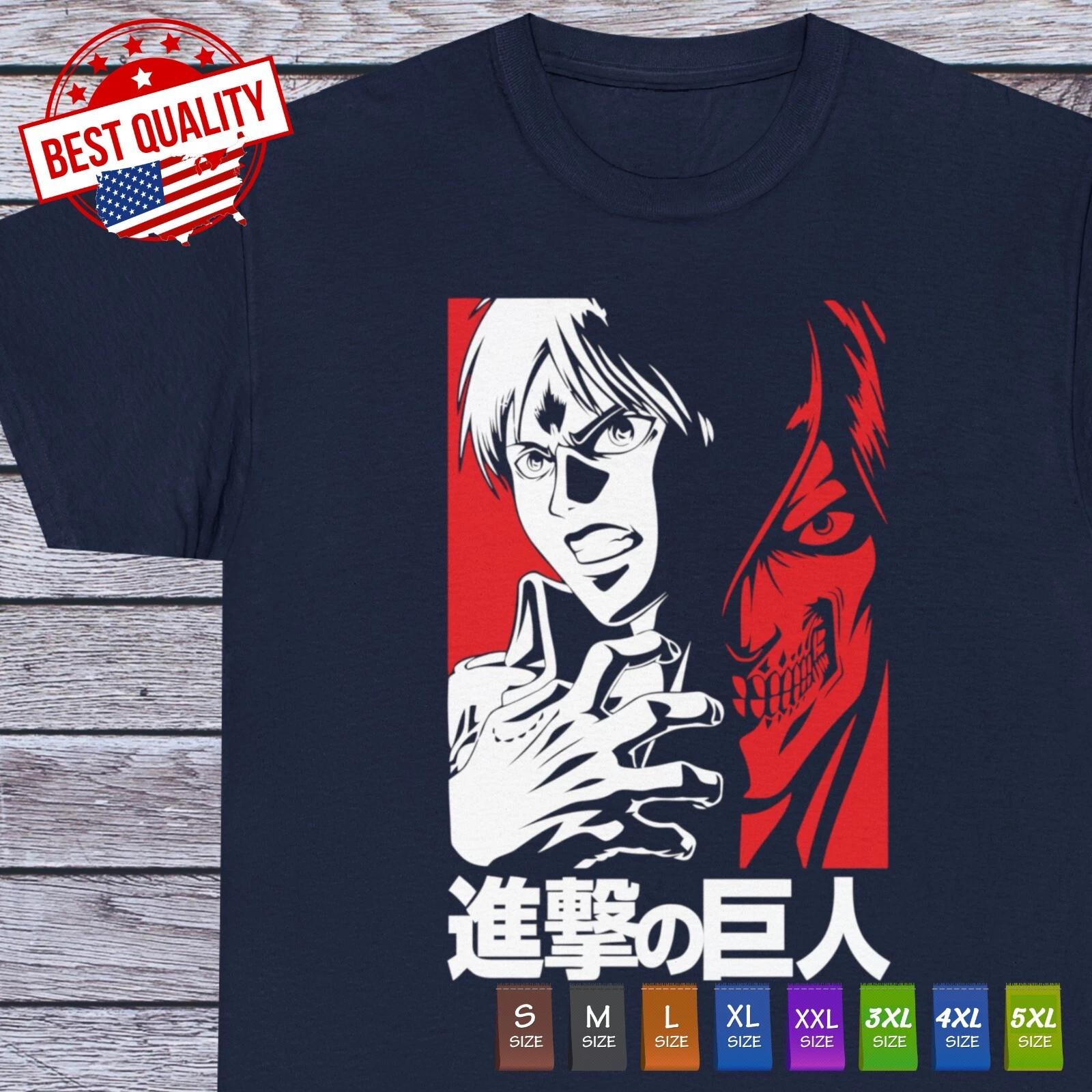 

Eren Jaeger T Shirt Attack on Titan Tee Manga Anime Clothing Japanese Cosplay XL