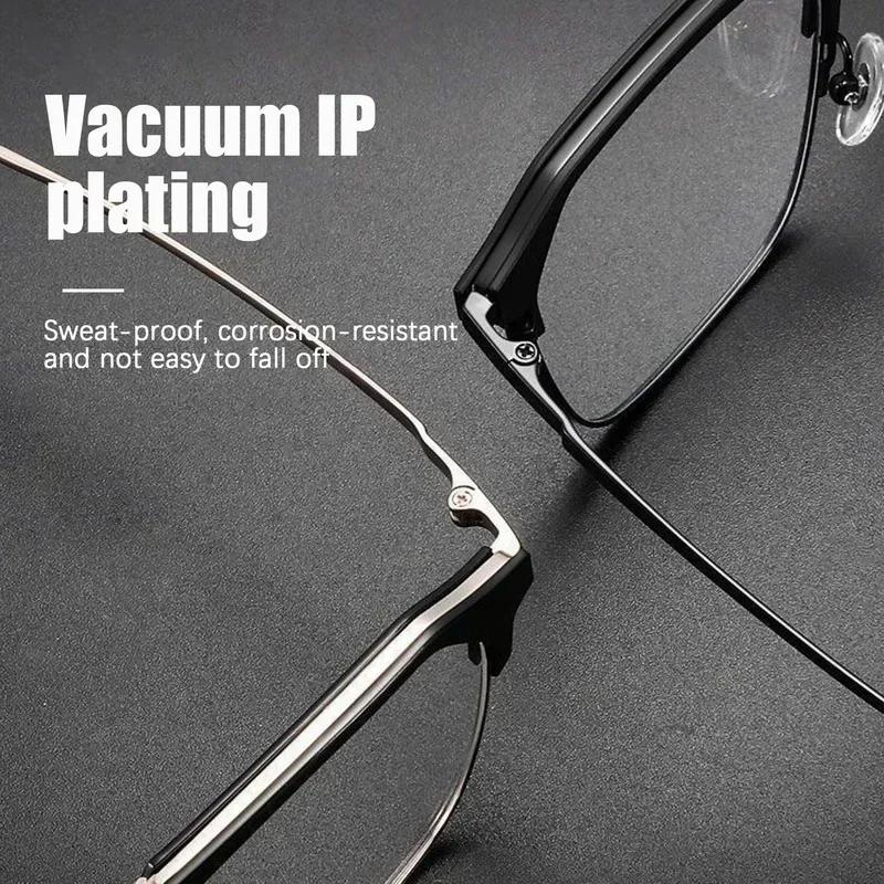 High Definition Anti Blue Light Presbyopia Glasses Ultra Light Square Men's Glasses Large Frame Double Beam Reading Glasses