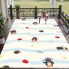 Crystal Velvet Rug with Pingu Design, Soft Non-Slip Floor Mat for Living Room Bedroom Decor