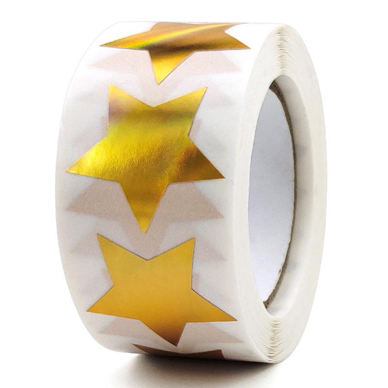 Colorful Five-Pointed Star Laser Stickers - Reward, Gift Packaging & Decoration