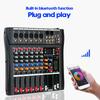 USB 6 Channel Live Studio Audio Mixer bluetooth Console Amplifier DJ Karaoke Mixing Digital Mini Microphone Sound Mixer