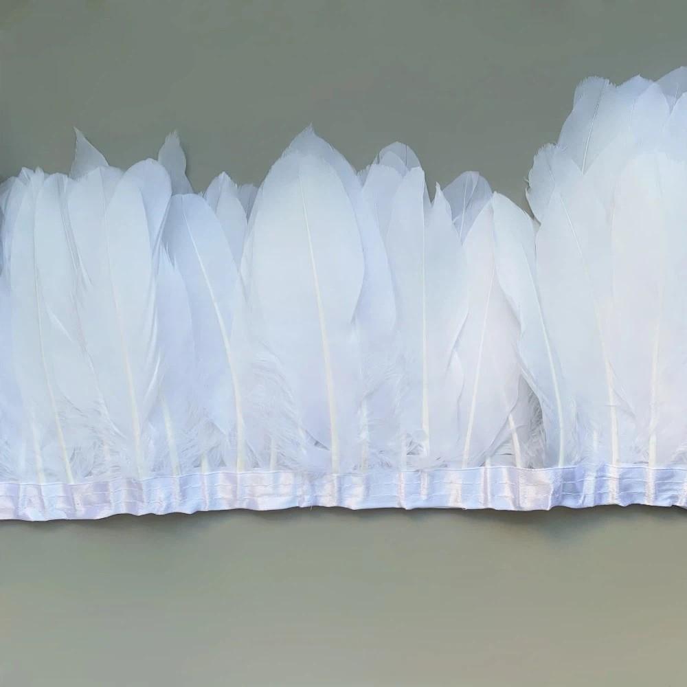 2M Real Geese Duck Feathers Natural Fringe Ribbons DIY Feather Trims  Wedding Accessories