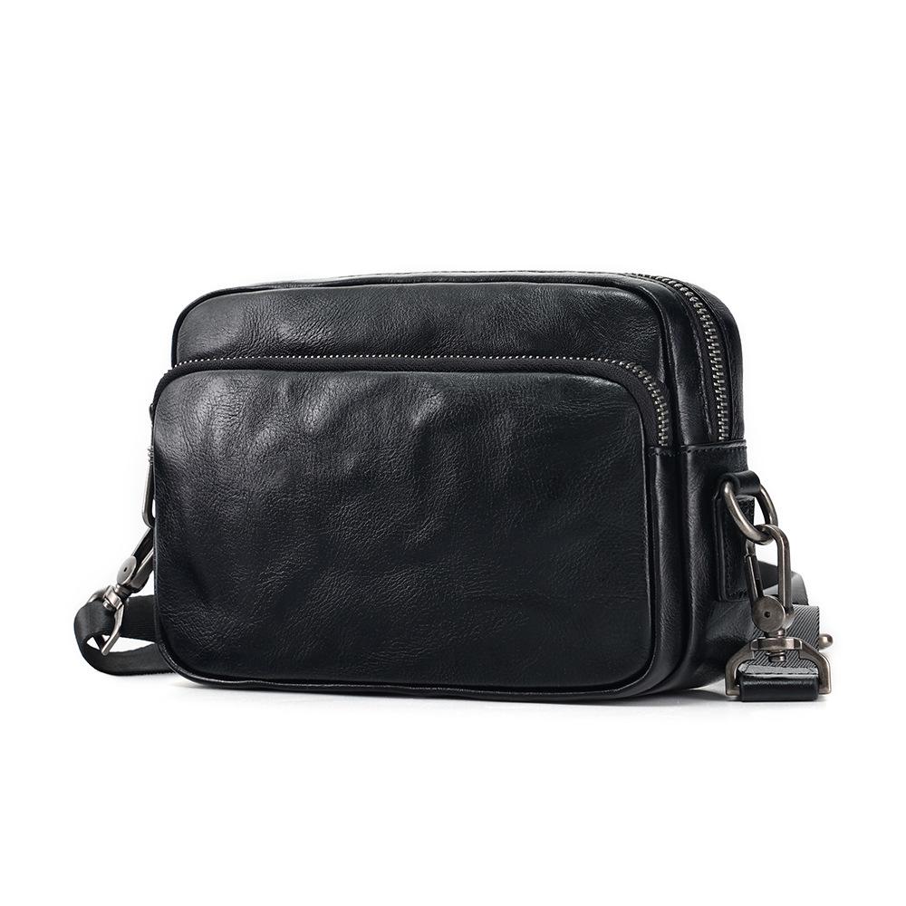 

Мужская винтажная сумка-кроссбоди через плечо из натуральной кожи - Роскошный горизонтальный стиль для поездок/спорта