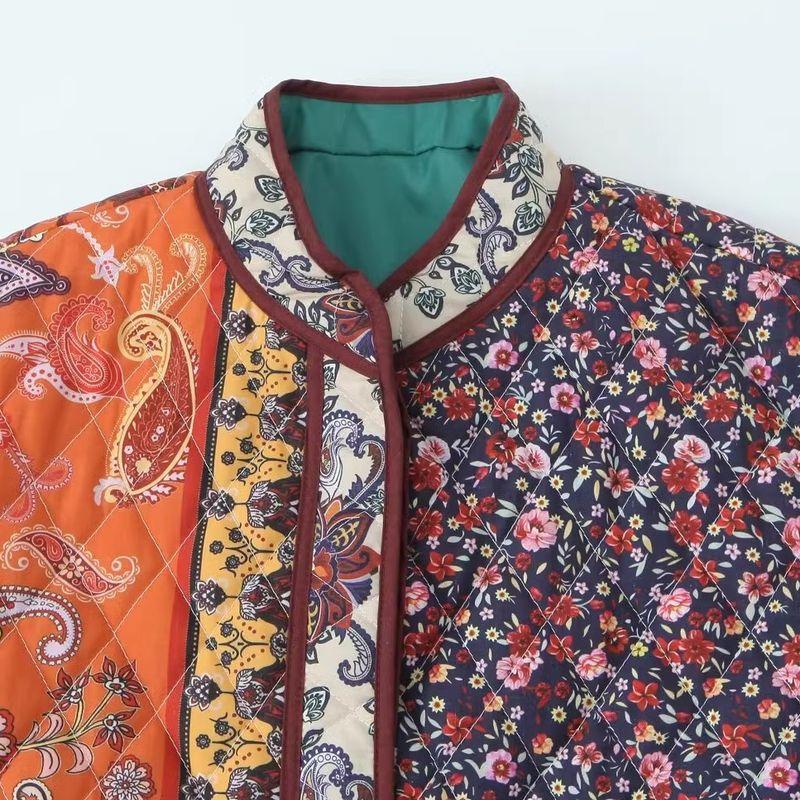 Araltay Fashion Style Women's Clothing New Fashion Loose Versatile Pocket Decoration Print Long Sleeve Cotton Coat Outwear