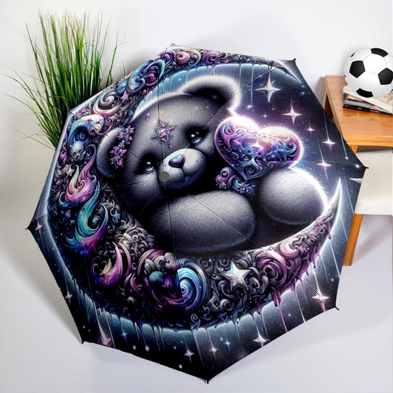 

Cartoon Teddy Bear Umbrella Automatic Open/close, Sturdy Iron Frame & 8-Rib Struct, Umbrella for Women & Men, Christmas Gifts