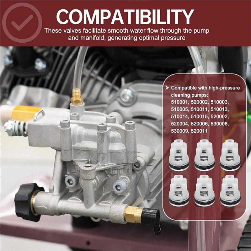 A25F-For Simpson For Pressure Washer Pump Replacement Valve- Cleaning 7104223 6Pcs For Pressure Washer Pump Rebuild Kit