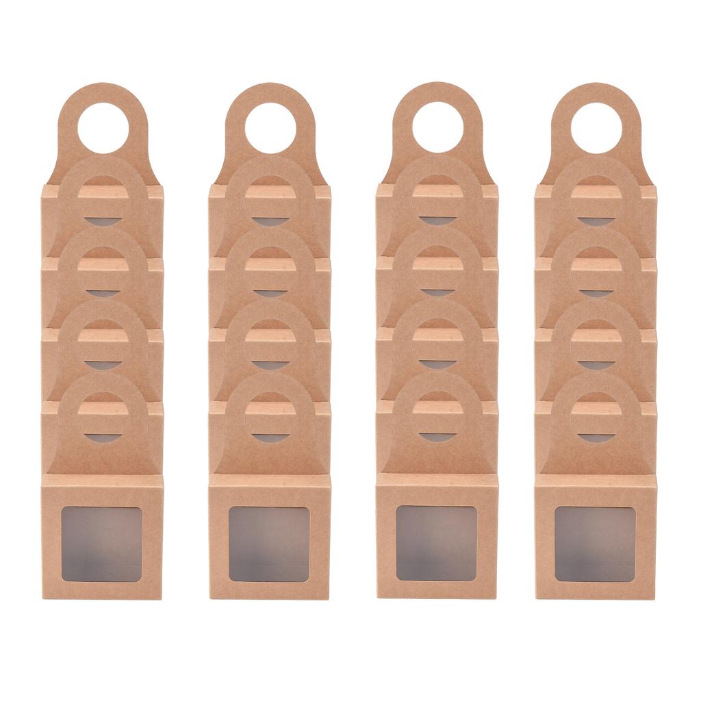 25 Pcs Wine Bottle Gift Box Kraft Paper Hanging Gift Box for Wedding Festival Chocolate