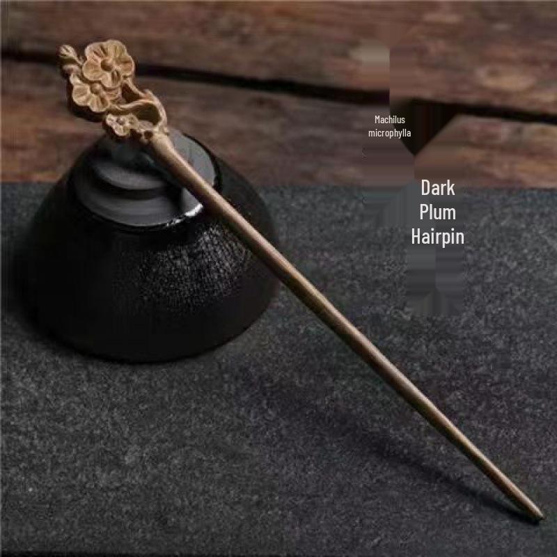 Golden Silk Nanmu Hairpin - Retro Chinese Hanfu Style for Updos