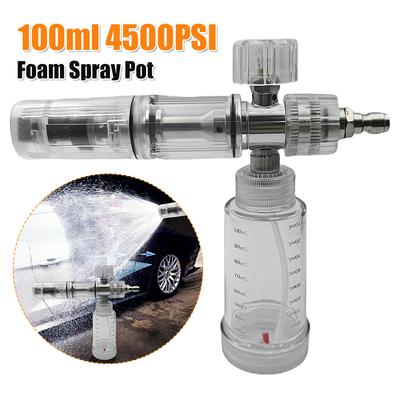 4500PSI Adjustable Foam Sprayer 1/4 Inch Quick Connector 100ml Soap Foam Bottle for Pressure Washer Car Wash Accessories