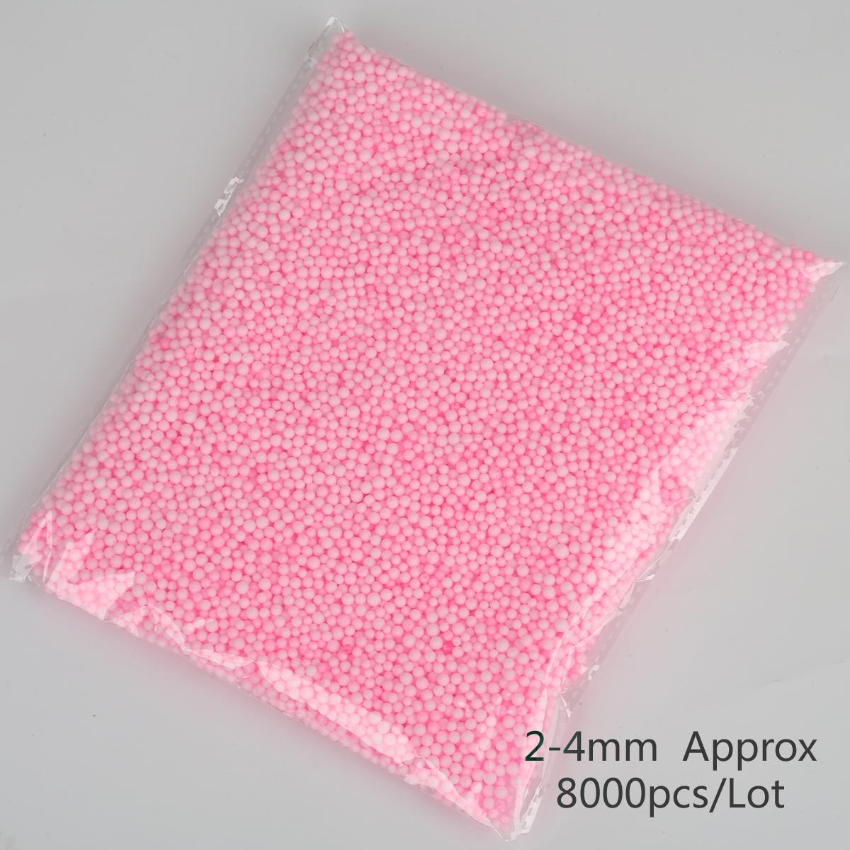 2–4 mm/5–10 mm mehrfarbige Schaumstoffkugeln, Mini-Perlen, Polystyrol-Styropor-Füller, Blasenball, DIY, Hochzeit, Weihnachten, Party-Dekoration 2-4mm 8000pcs schweinchen rosa