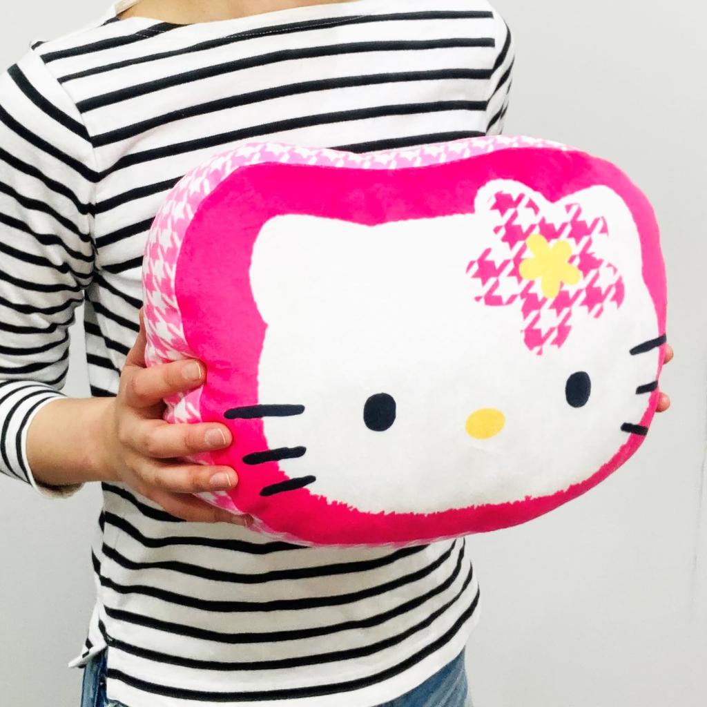 MORIPiLO Sanrio Body Pillow Hello Kitty Soft Face Plush Nap Sanrio Morishita Makura (Kaohana Cushion) Toy, Die-Cut, Backrest, Pillow, Pink,