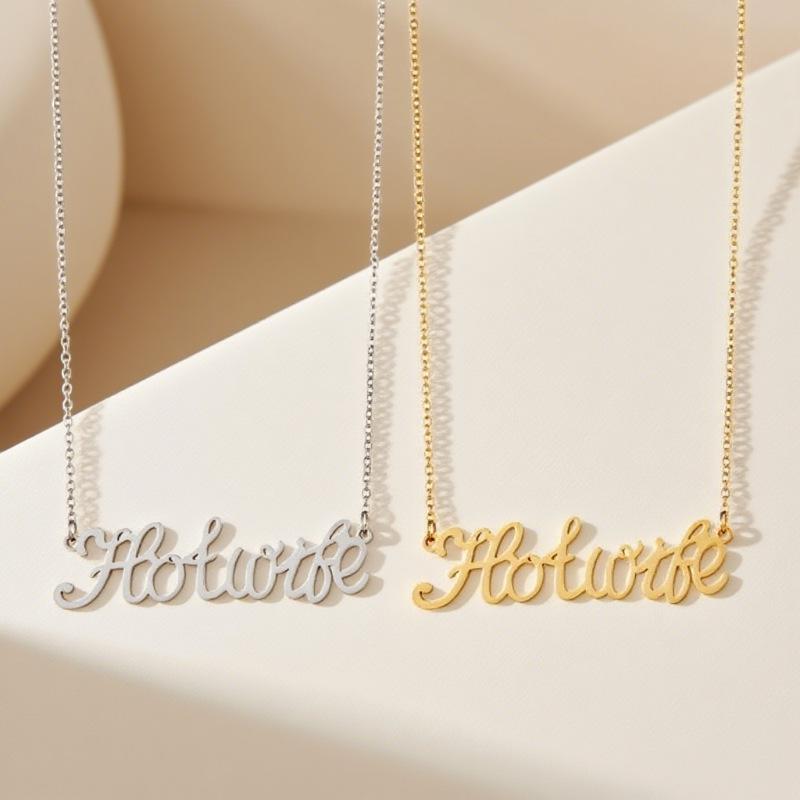

Bestselling Elegant Initial Necklace with Letter Pendant - Stylish Clavicle Chain Jewelry Steel
