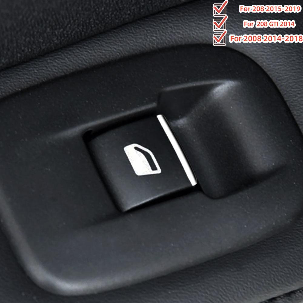 Samolepka s tlačítkem spínače stahování okna auta, flitry pro Peugeot 208 301 508 307 407 607 408 2008 3008 5008 Citroen C4 C5 Příslušenství
