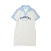 New MLB New York Yankees Short Sleeved Dresses Women's Ivory 3FOPV0153-50IVS