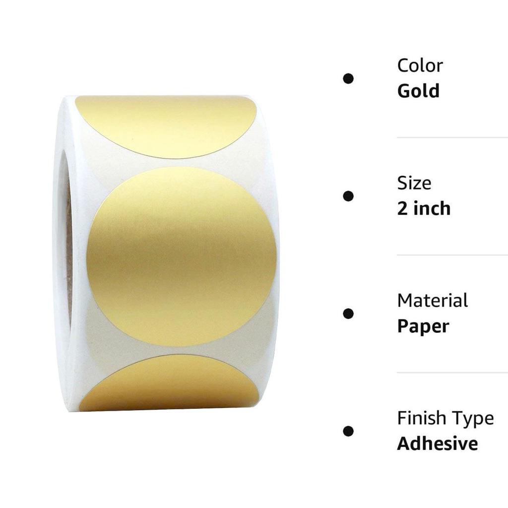 300 Matte Gold/Silber Runde Siegelaufkleber für Geburtstage & Hochzeiten - Geschenkbox Gastgeschenke