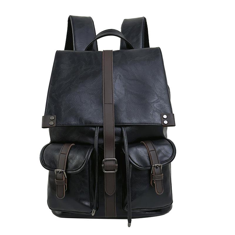 Leisure Double-shoulder Bag, Business Travel Backpack, Drawstring Men s Commuter Travel Bag чёрный