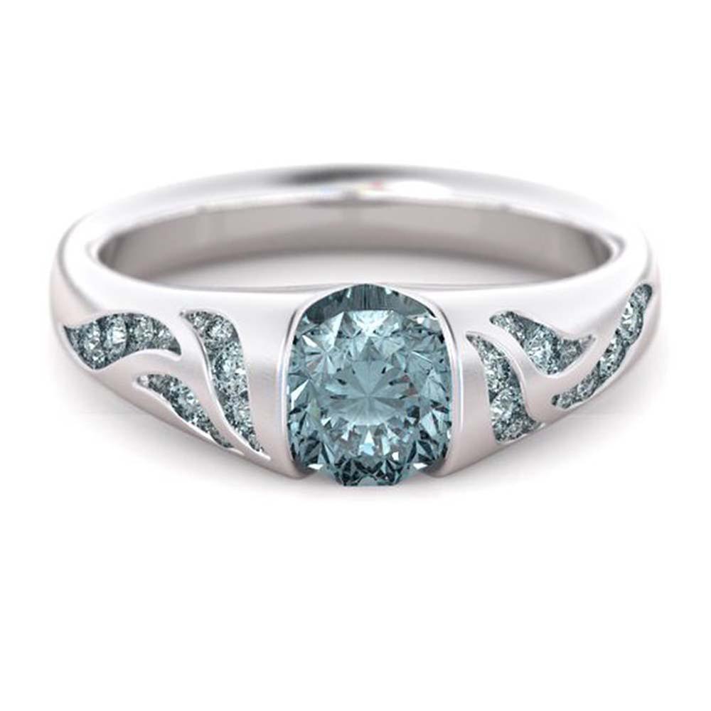 Gold-Plated Stainless Steel Ring For Women Fashion Trend Zircon Finger Ring Female Engagement