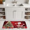 Christmas Themed Diatomite Bath Mat Non-Slip Absorbent Floor Mat for Home Entryway Bathroom Festive Decor