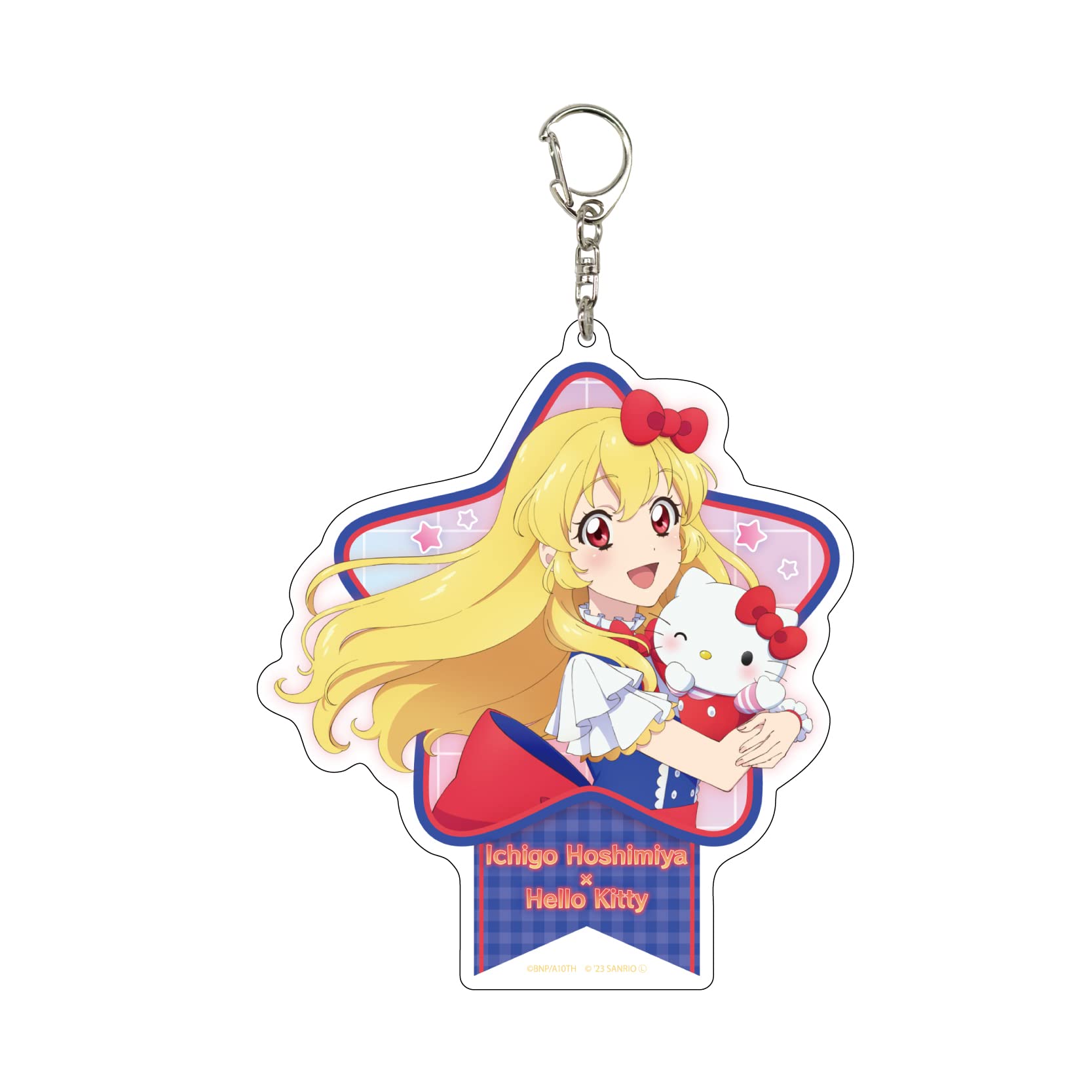 

A3 Aikatsu x Sanrio Персонажи 01 Hoshimiya Ichigo x Hello Kitty [Оригинальная иллюстрация] Большой акриловый брелок