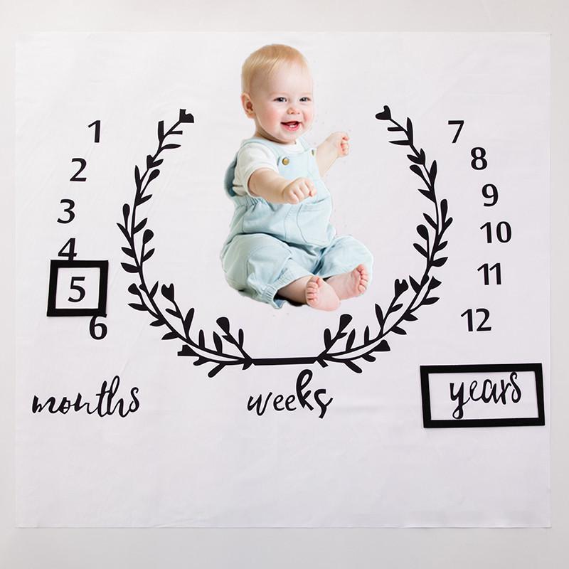 Creative Baby Milestone Photo Blanket – Posing Prop with Number Background for Photography
