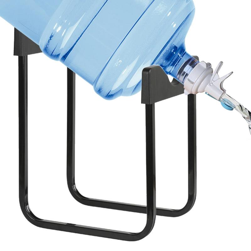 Nuovo Supporto Dispenser Stand Rack Portabottiglie d'Acqua da 3-5 Galloni Tappo Ugello Antipolvere Bocca Bottiglia d'Acqua Non Filettata