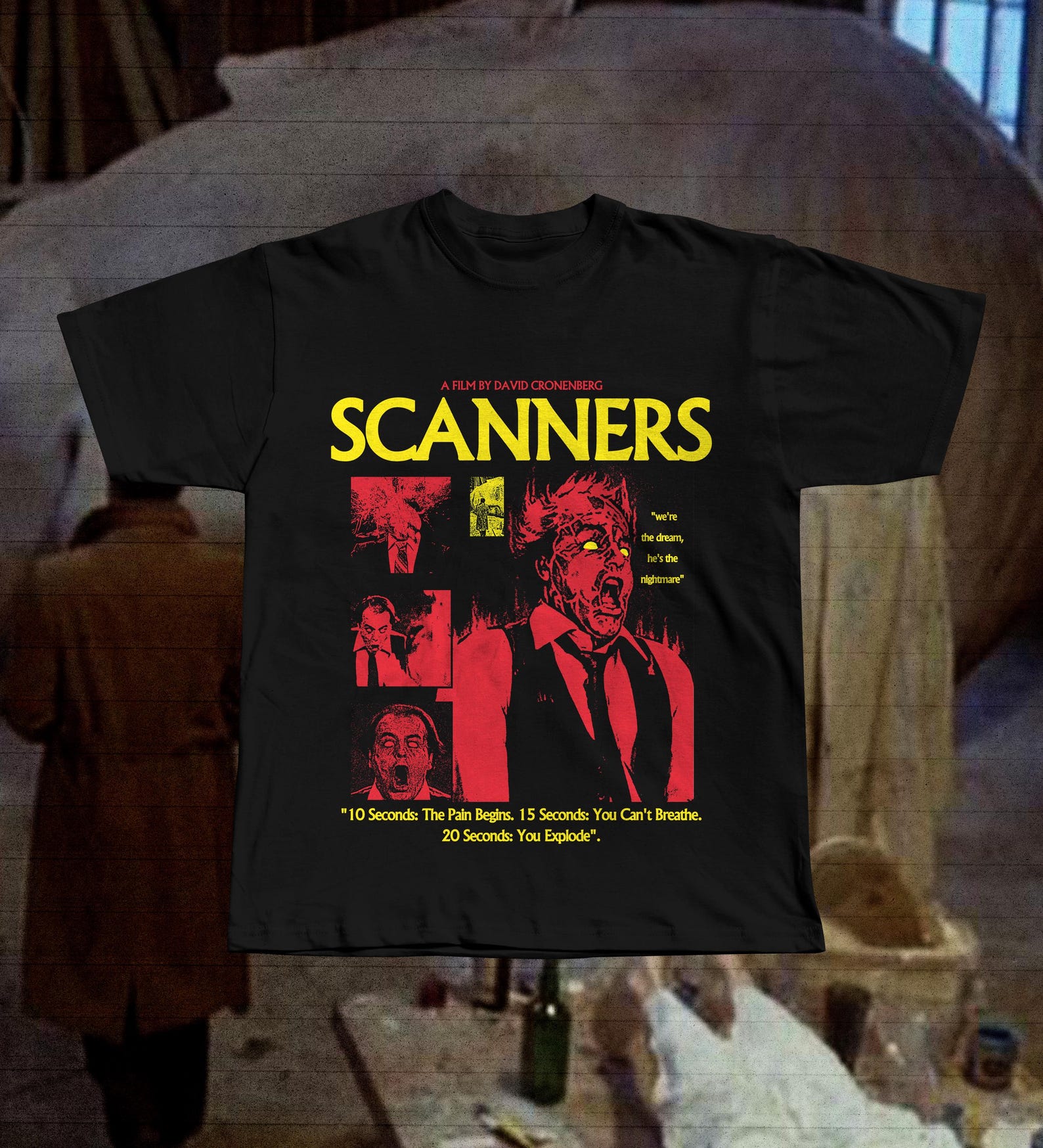Scanners 1981 Cronenberg Body Horror Sci-Fi T-Shirt L