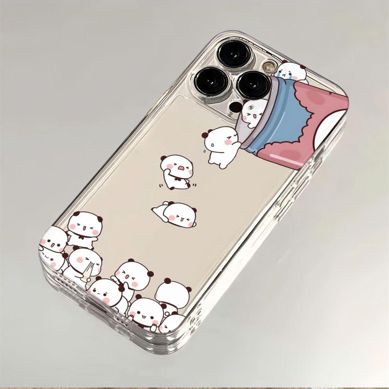 Funny Cat Phone Case For iPhone 17 Air 16E 16 15 14 11 Pro Max Plus 13 12 Mini 8 7 X XR Transparent Shockproof Cover