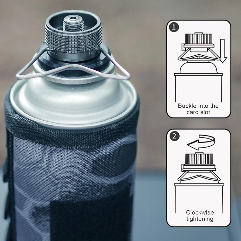 Portable Gas Stove Adapter Anti-Leakage Self-Locking Camping Stove Converter Connector Screw Valve Nozzle Bottle Adapter