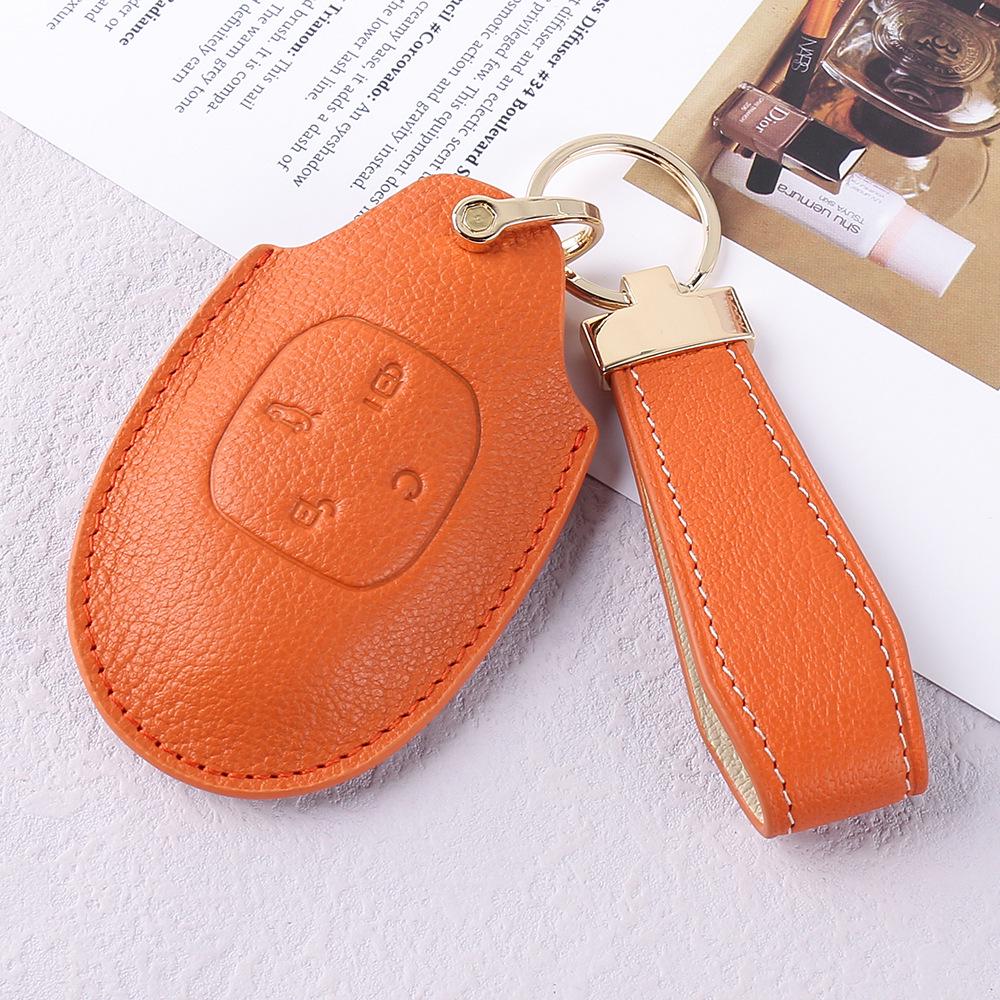 

Genuine Leather Key Case for 2021 GAC Trumpchi Emkoo J16GS8 - High-end Retro Goatskin