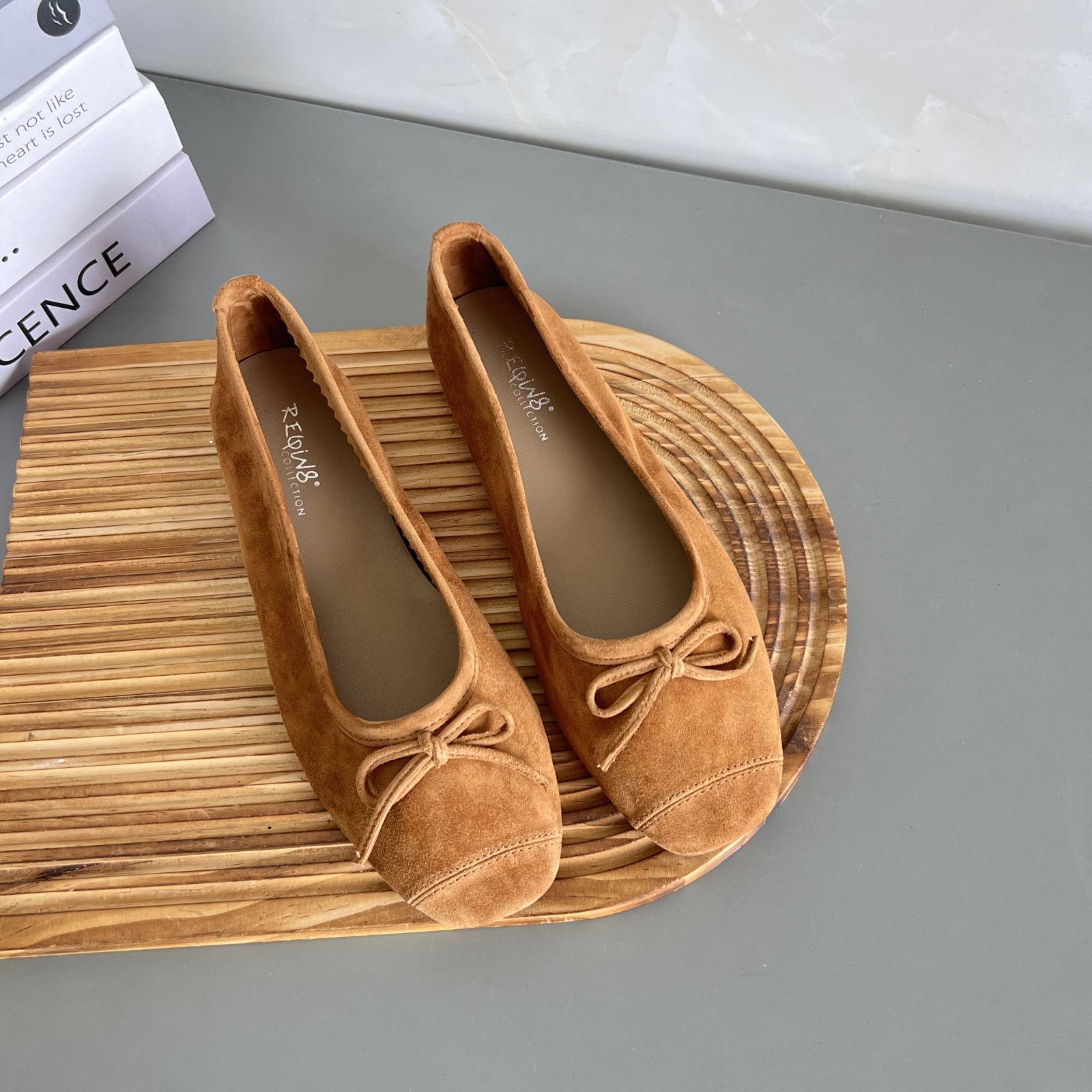 Women`s Genuine Leather Ballet Flats -