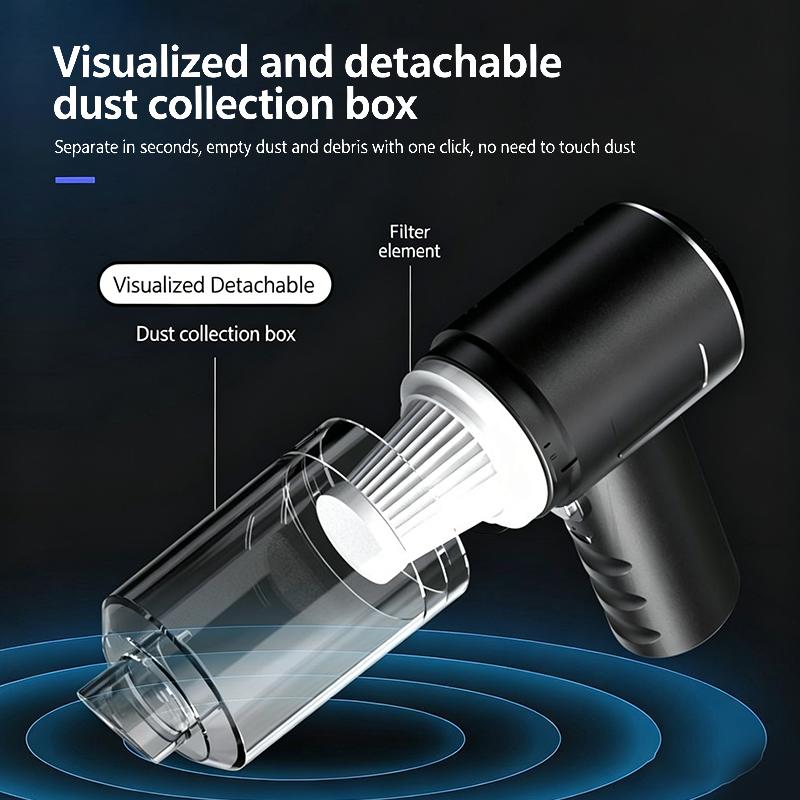 1SET Cordless Handheld Car Vacuum Cleaner Dual Use Suction and Blowing Portable Rechargeable for Car Interior