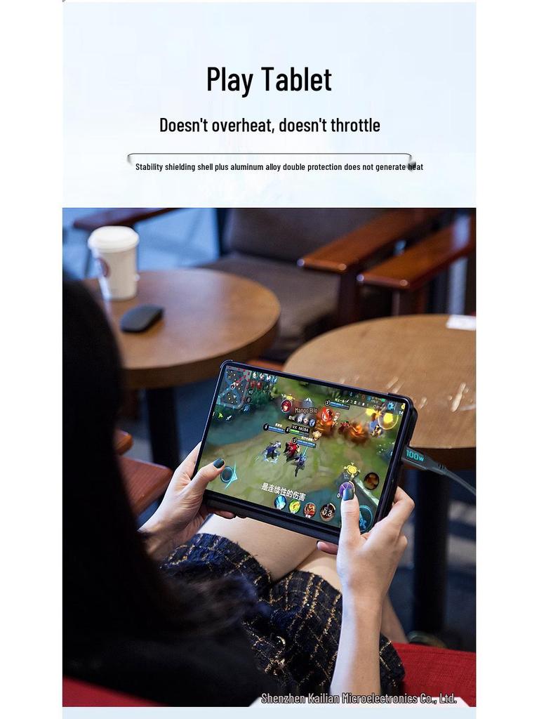 USB2 Digital Display 240W Fast Charge Dual Type-C Cable with Current Voltage Power Monitor