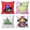 W-Wizard frog Anime Pillow Case Anti-dustmite Pillowcase Invisible zipper silky short plush Sofa cushion cover