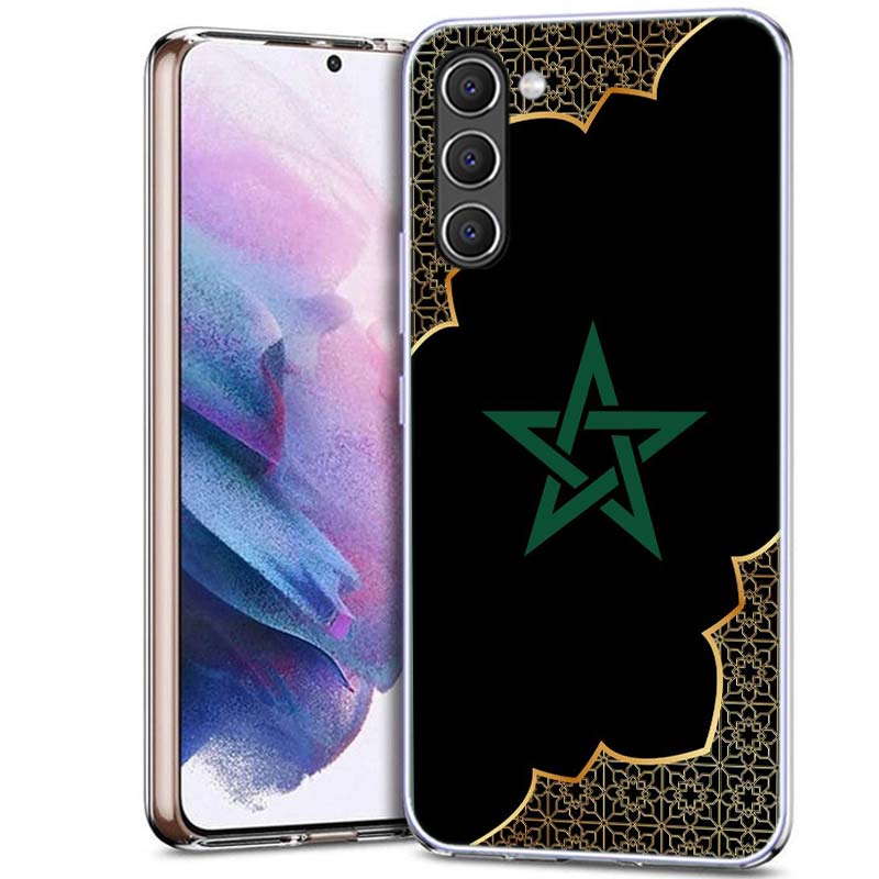 Marokko Flagge Fußball Handyhülle für Samsung A16 A26 A36 A56 A17 A37 A57 A07 A06 A02S A12 A22 A32 A52S A72 Galaxy A70 A50S A71 A51