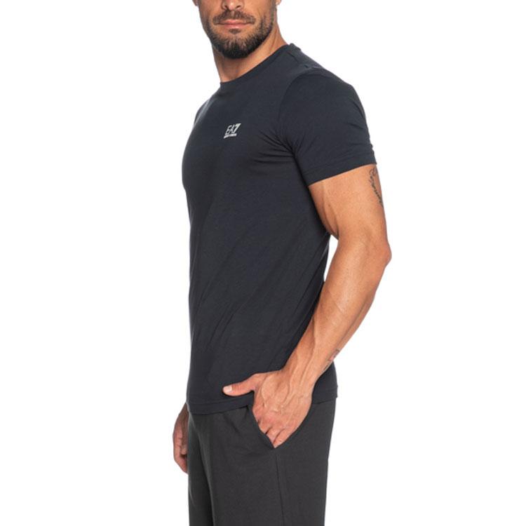 Emporio Armani EA7 Solid Logo Letter Casual Crew Neck Short Sleeve T-Shirt Men T-shirts Navy-Blue 8NPT51-PJM9Z-1578
