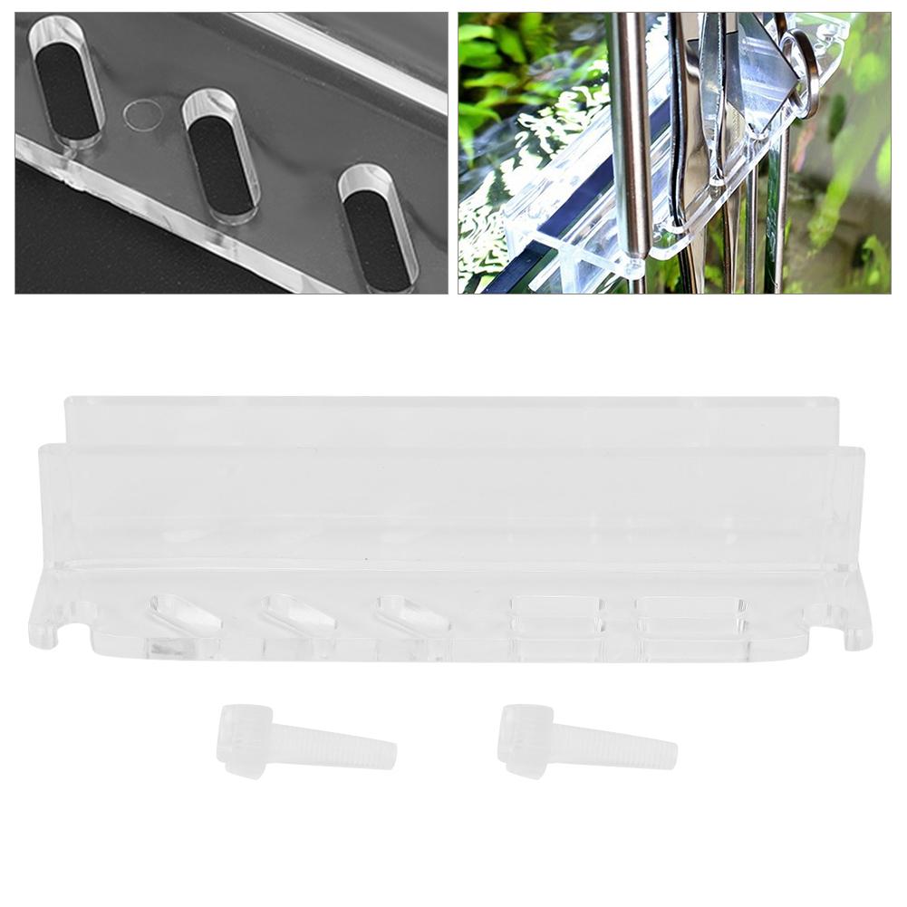 Acrylic Fish Tank Water Plants Tweezer Organizer Storage Bracket Holder for Aquarium Cleaning Tool