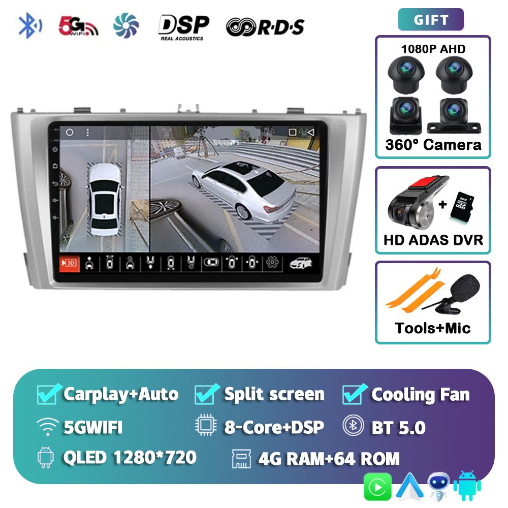 Android 14 Carplay Auto Radio Auto Pentru Toyota Avensis T27 2009 2010 2011 2012-2015 Navigație GPS Player Multimedia DSP Stereo 4G