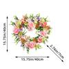 Valentine Day Love Garland Spring Summer Wreath Heart Shaped Garland Wreath Artificial Spring Wreath for Wall Wedding