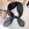 58cm Scarf for Women Cotton Linen Small Square Versatile Polka Dot Decorative Scarf Headscarf Neck Protection Scarfs Shawl